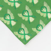 Bewustmaking voor bijnierkanker Klontendoekjes Fleece Deken (Hoek)