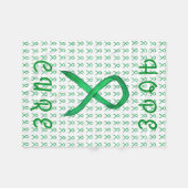 Bewustmaking voor bijnierkanker Klontendoekjes Fleece Deken (Voorkant (Horizontaal))