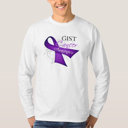 Bewustmaking voor GIST-kanker met rollint T-shirt (Voorkant)