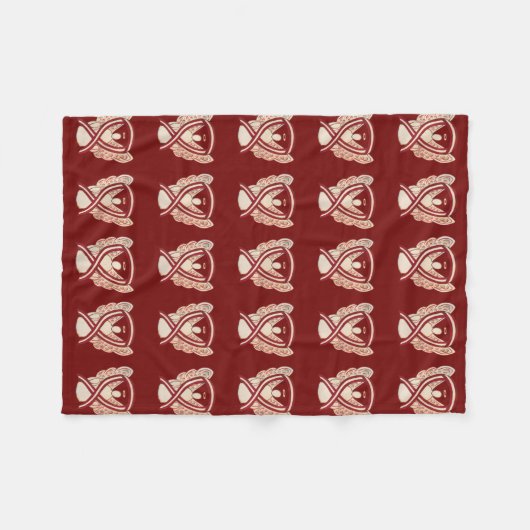 Bewustmaking voor hoofd- en nekkanker lint zachte  fleece deken (Voorkant (Horizontaal))