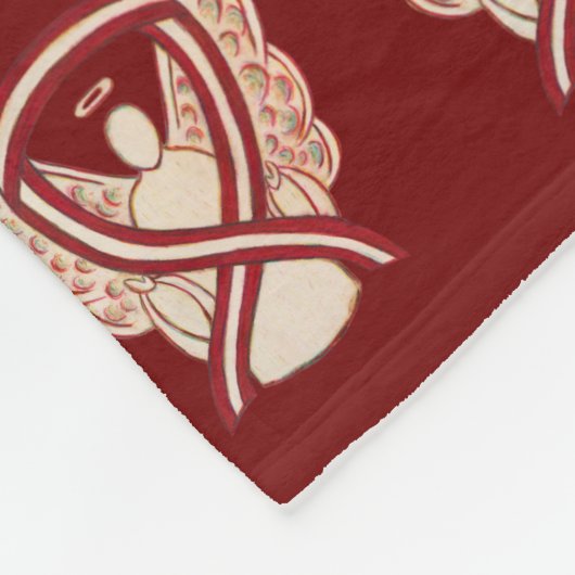 Bewustmaking voor hoofd- en nekkanker lint zachte  fleece deken (Hoek)