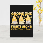 Bewustmaking voor kinderkanker Gold Ribbon Gnome Kaart (Gele Bloem)