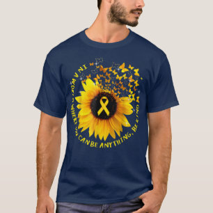 Bewustmaking voor kinderkanker Gold Ribbon Sunflow T-shirt
