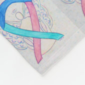 Bewustmaking voor schildklierkanker Koolstofdoekje Fleece Deken (Hoek)