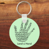 Bewustmaking vrijwilliger: Lend een handheld Sleutelhanger (Voorkant)
