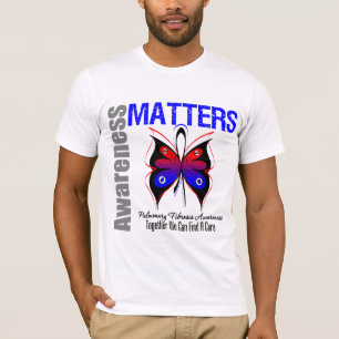 Bewustmakings- zaken Butterfly pulmonaire fibrose T-shirt