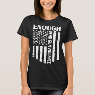 Bewustmakingsdag Draag Oranje genoeg einde Pistool T-shirt