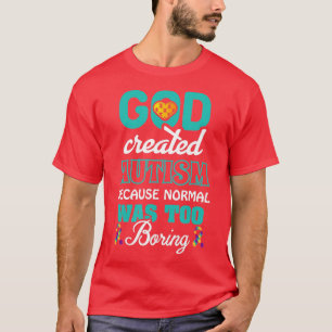 Bewustmakingsdag Puzzle God creëerde een normale A T-shirt