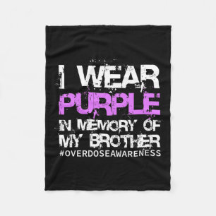 Bewustmakingsgevoel T-shirt Ik Draag Paarse ter na Fleece Deken