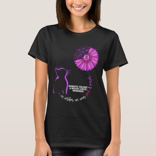 bewustmakingsgroep huiselijk geweld en borstkanker t-shirt (Voorkant)