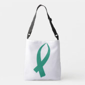 Bewustmakingslint (Blauwgroen) Crossbody Tas (Achterkant)