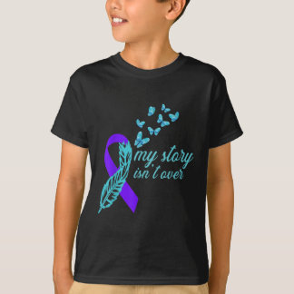 Bewustmakingslint - butterflys - zelfmoordpreventi t-shirt
