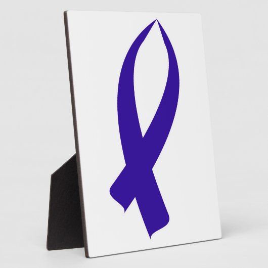 Bewustmakingslint (donkerblauw) fotoplaat (Zijkant)