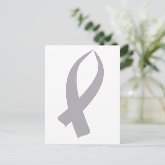 Bewustmakingslint (grijs) briefkaart (Staand voorkant)