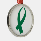 Bewustmakingslint (groen) metalen ornament (Rechts)