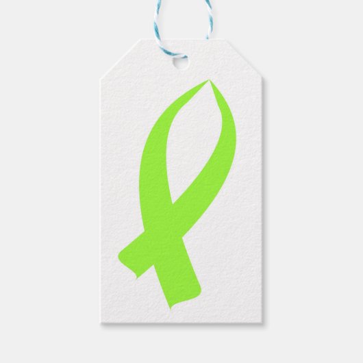 Bewustmakingslint (kalkgroen) cadeaulabel (Voorkant)