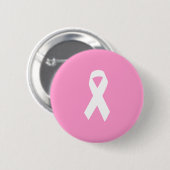 Bewustmakingslint op roze ronde button 5,7 cm (Voorkant /achterkant)