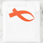 Bewustmakingslint (Oranje) Rechthoekige Sticker (Tas)