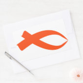 Bewustmakingslint (Oranje) Rechthoekige Sticker (Envelop)