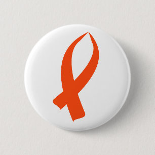Bewustmakingslint (Oranje) Ronde Button 5,7 Cm