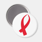 Bewustmakingslint (rood) magneet (Voorkant / Achterkant)