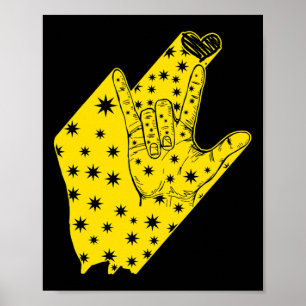Bewustmakingsmaand ASL Taalondersteuning Ik hou va Poster