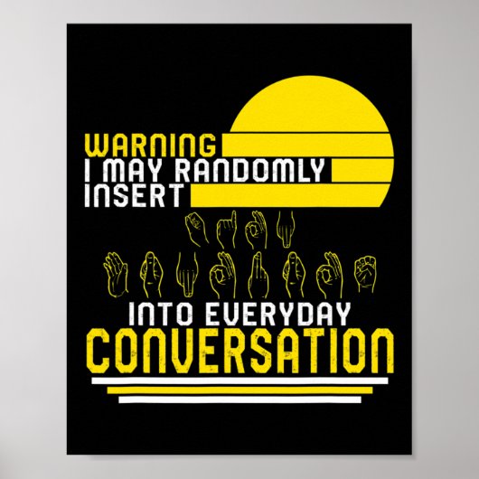 Bewustmakingsmaand ASL Willekeurig Insert Liefde D Poster (Voorkant)