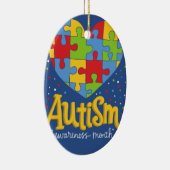 bewustmakingsmaand autisme keramisch ornament (Rechts)
