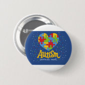 bewustmakingsmaand autisme ronde button 5,7 cm (Voorkant /achterkant)