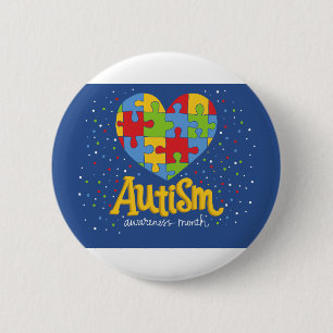 bewustmakingsmaand autisme ronde button 5,7 cm