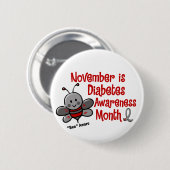 Bewustmakingsmaand diabetes 1.3 ronde button 5,7 cm (Voorkant /achterkant)