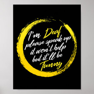 Bewustmakingsmaand Ik ben doof, spreek alsjeblieft Poster