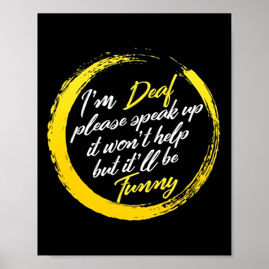 Bewustmakingsmaand Ik ben doof, spreek alsjeblieft Poster (Voorkant)