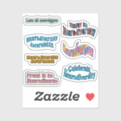 Bewustmakingspakket voor neurodiversiteit sticker (Vel)