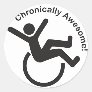 Bewustmakingsproducten voor chronische ziekten ronde sticker
