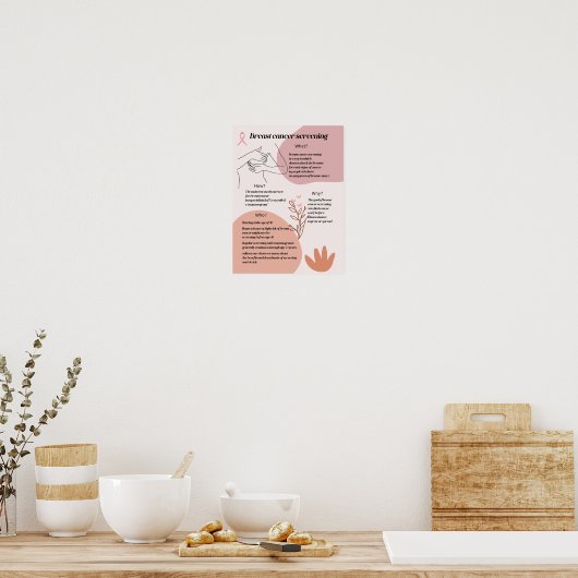 Bewustmakingsprogramma voor borstkanker poster (Keuken)
