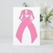 Bewustmakingsprogramma voor roze koolstofborst kaart (Staand voorkant)