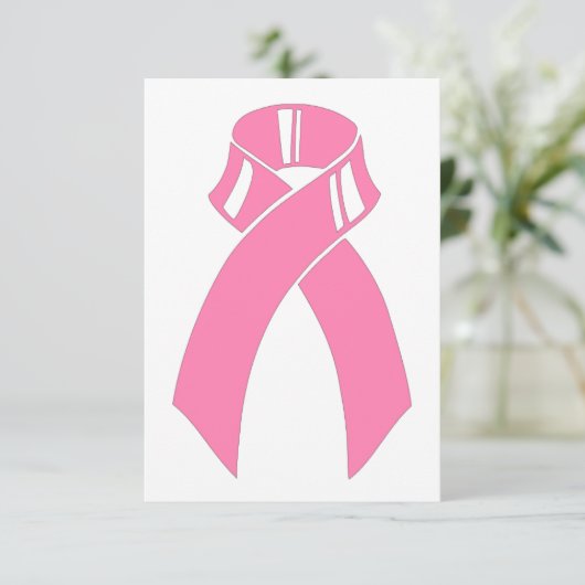 Bewustmakingsprogramma voor roze koolstofborst kaart (Staand voorkant)