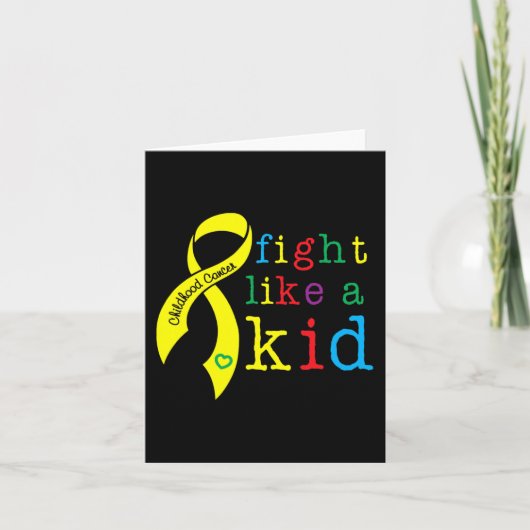 Bewustmakingsretro voor Kind kinderkanker Kaart (Voorkant)