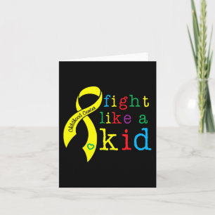 Bewustmakingsretro voor Kind kinderkanker Kaart