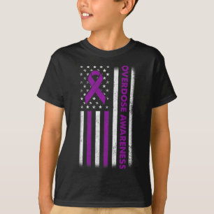 Bewustmakingsvlag Paarse lintverslaving Herstel 2 T-shirt