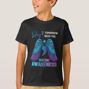 Bewustmakingsvleugels en lintjeszelfmoordpreventie t-shirt