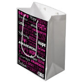 Bewustmakingswoorden...Borstkanker Medium Cadeauzakje (Voorkant Gekanteld)