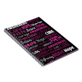 Bewustmakingswoorden...Borstkanker Notitieboek (Rechterzijde)