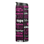 Bewustmakingswoorden...Borstkanker Thermosbeker (Geroteerd rechts)