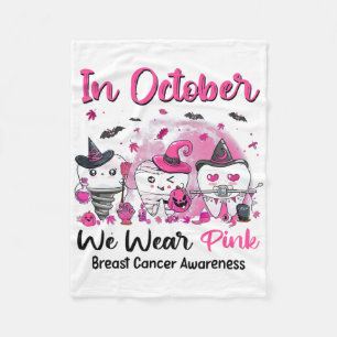 Bewustwording borstkanker In oktober Draag we Pink Fleece Deken
