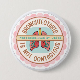 BEWUSTWORDING BRONCHIECTASIE RONDE BUTTON 7,6 CM
