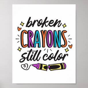 Bewustwording Geestelijke Gezondheid Gebroken Krij Poster