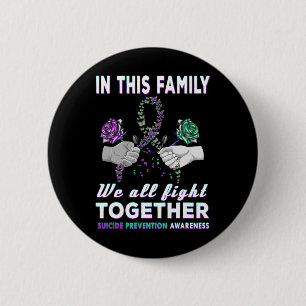 Bewustwording In deze familie vechten we allemaal Ronde Button 5,7 Cm