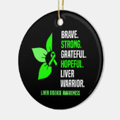 Bewustwording over leverziekten keramisch ornament (Links)